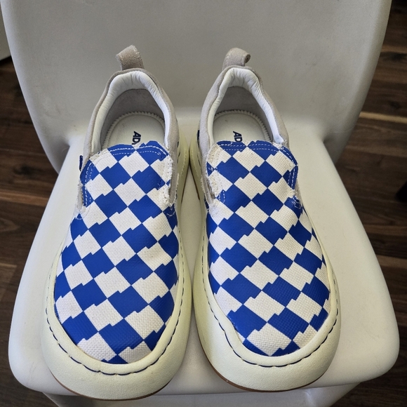 Ader Error Men's Log Lad Blue / White Slip On Sneakers - Picture 4 of 9